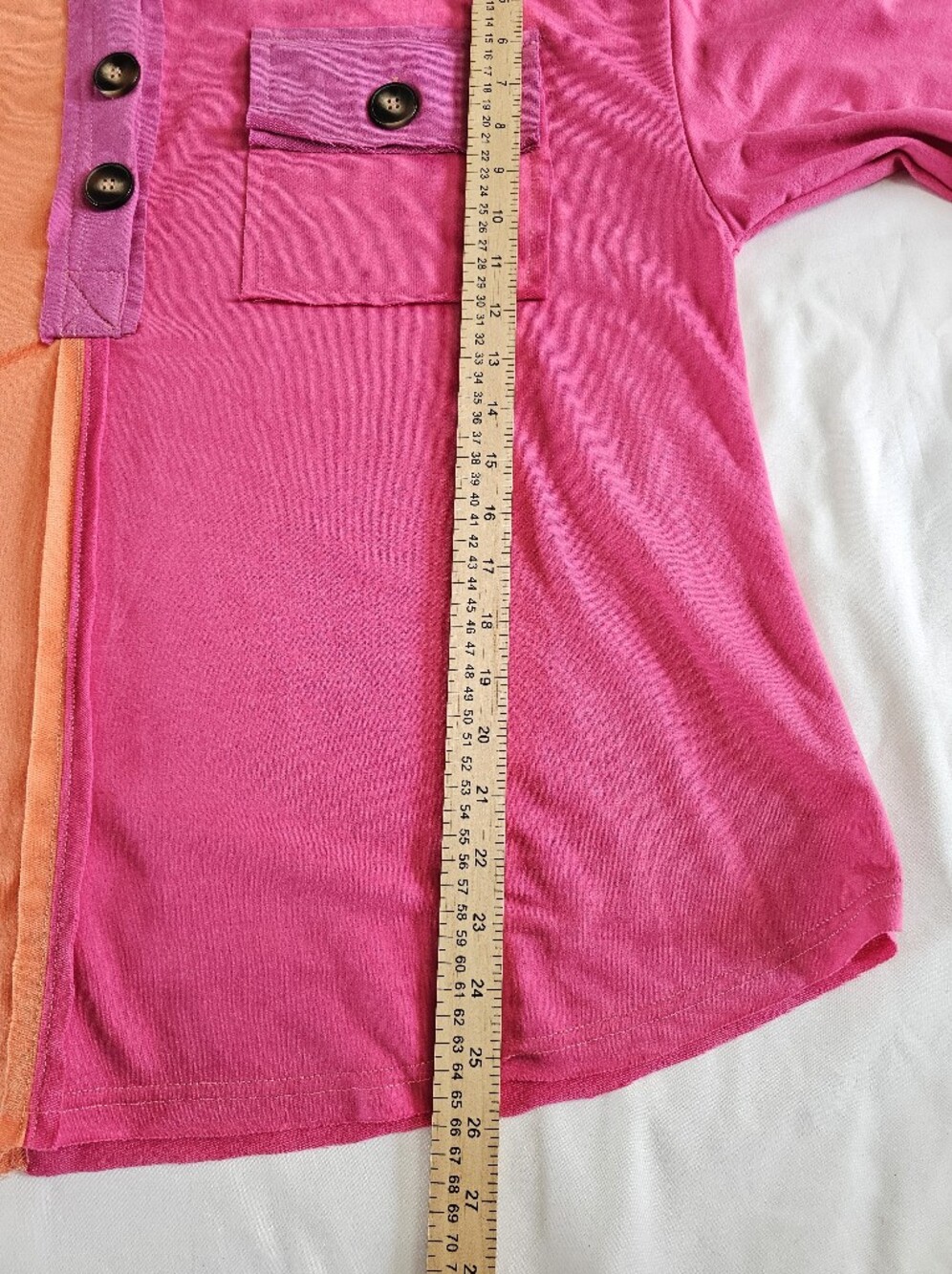 Haptics by Holly Harper Colorblock Long Sleeve Top Colorful Statement Oversized - Picture 8 of 12